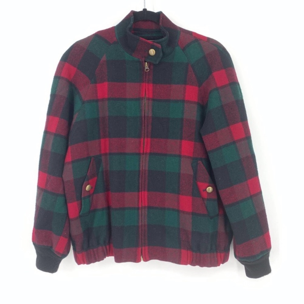 VTG Pendleton Mens Sz S Wool Bomber Jacket Plaid